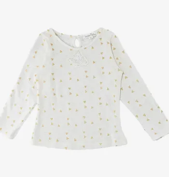 T-Shirt à manches longues 24 mois en coton et lin Louise Misha