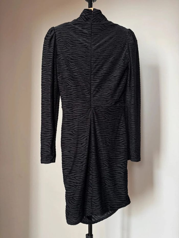 Robe noire effet zébré S Mango - photo numéro 5