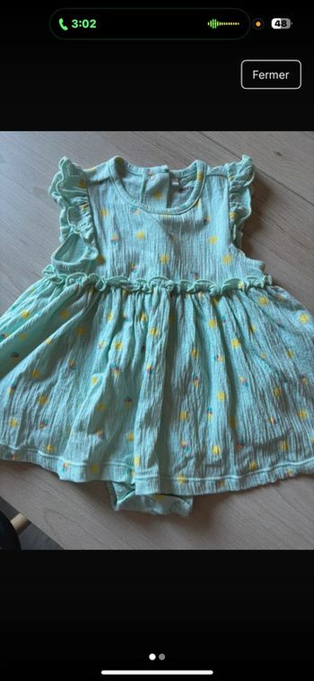 Robe body bébé fille