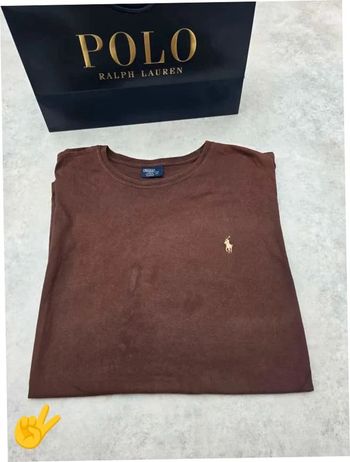 T-shirt Ralph Lauren XXL coupe col rond bleu Homme Men tee19b