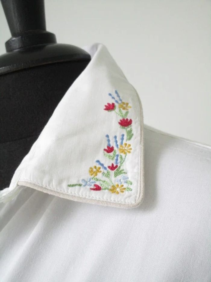 Chemise vintage fruits et fleurs 46 TBE - photo numéro 6