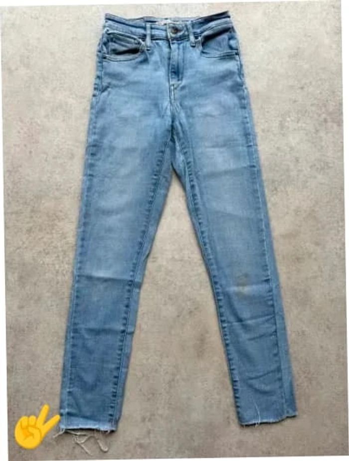 Jeans Levi's 721 W26 FR36 coupe skinny bleu Femme Women pan597b - photo numéro 3