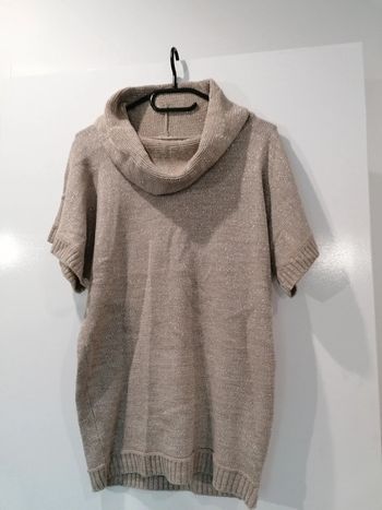 Pull long brillant grand col taille 2