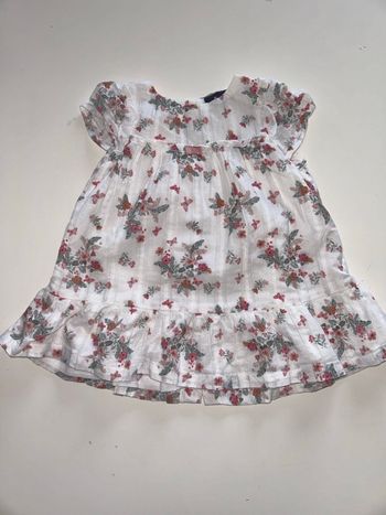 Robe blanche fleurie Sergent Marjor 9 mois