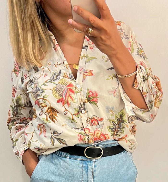 💛Chemise à fleurs Zara taille M