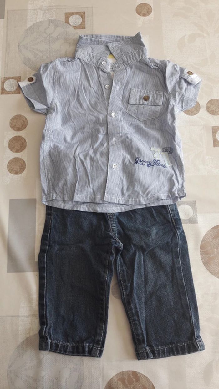 Ensemble jean chemise
