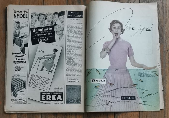 Ancien magazine Elle années 50 Vintage - photo numéro 9