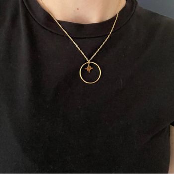 Collier etoile acier inoxydable