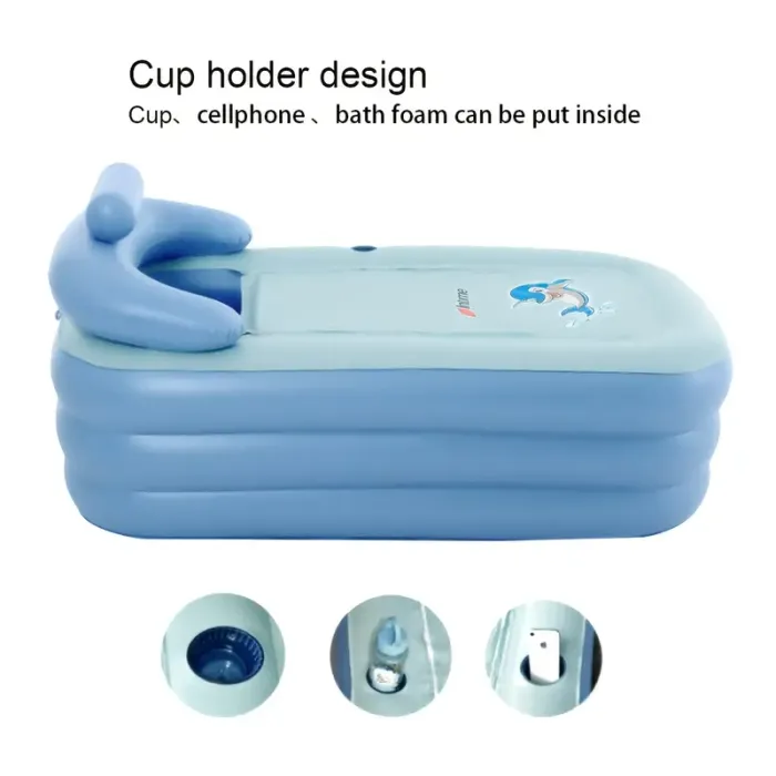 Baignoire Gonflable Adulte 160cm – Pliante & Portable, Spa Relaxation en PVC - photo numéro 6