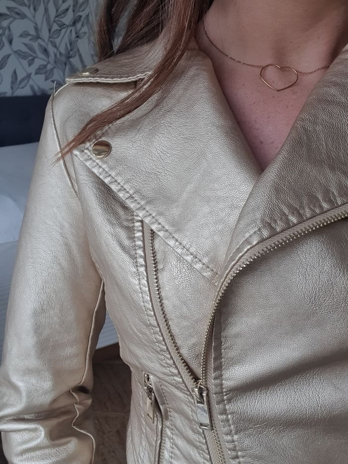 Perfecto simili cuir doré Dubai Taille XL - photo numéro 4