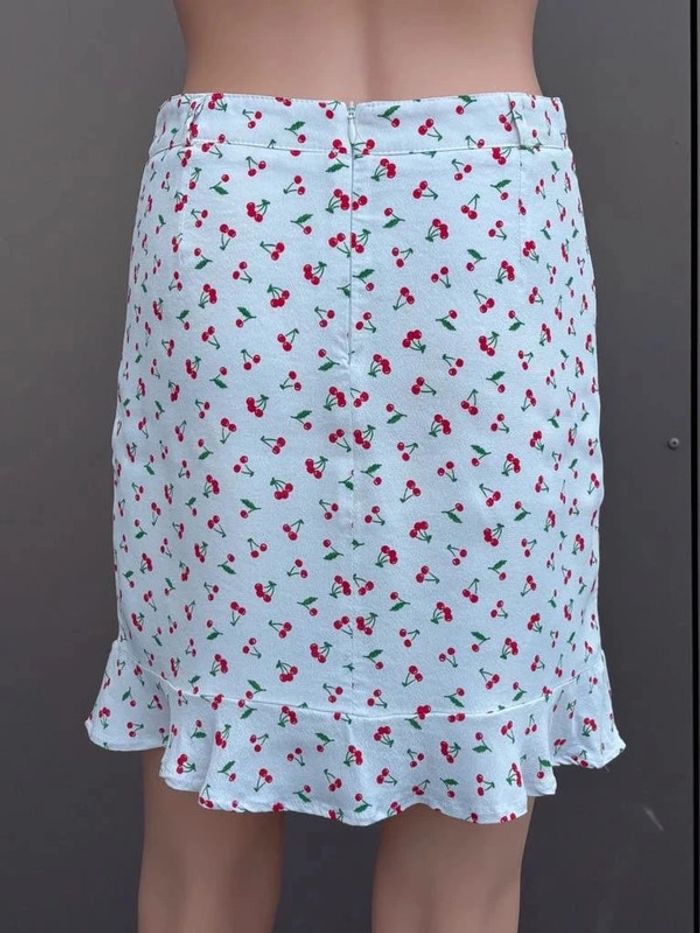 Jupe à motif cerises La Petite Française - Taille 36 - photo numéro 3