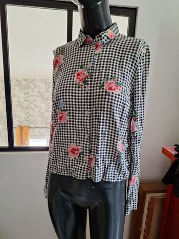 Chemisier fleuri écossais 32