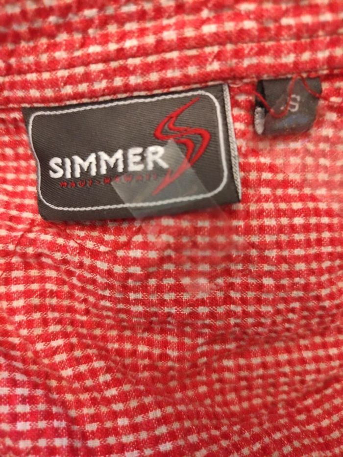 Chemise rouge à carreaux blanc Simmer Taille S - photo numéro 4