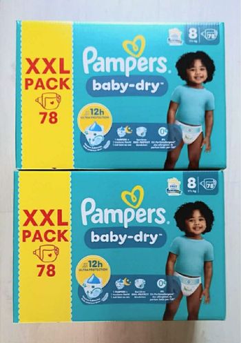 Pampers 8 XXL : 2 cartons 