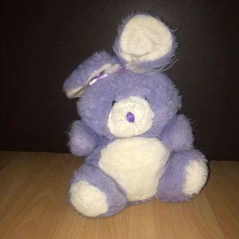 Peluche lapin violet Doudou