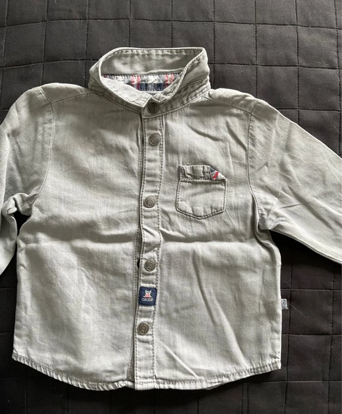 Chemise grise Obaibi 1 an « loup gourmand » - photo numéro 2
