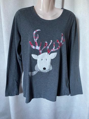 Haut de pyjama renne tartan L Etam