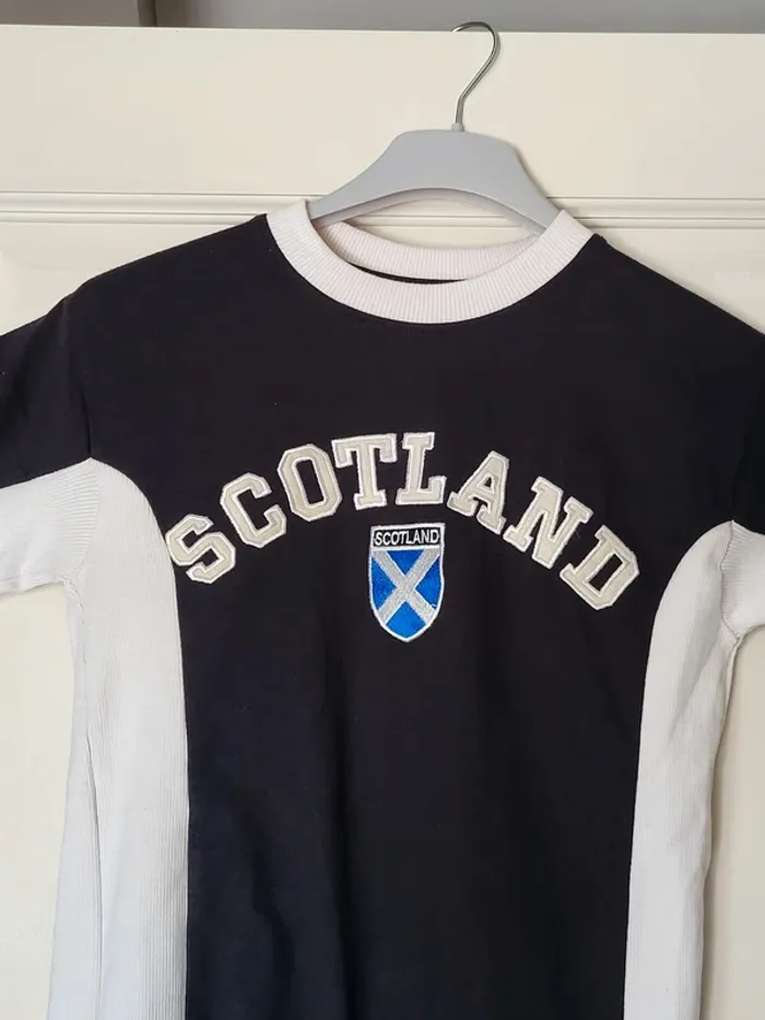 T-shirt de football Scotland noir et blanc - photo numéro 2