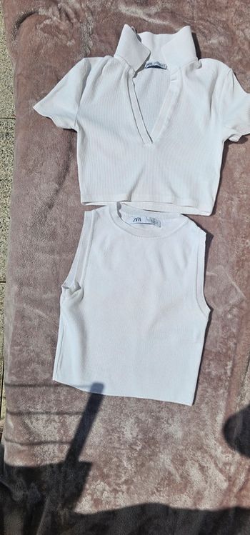 2 haut blanc Zara taille S