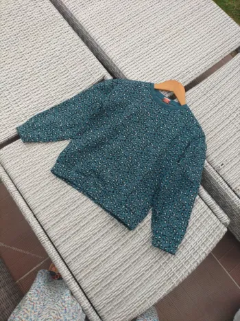 Sweat shirt vert leopard