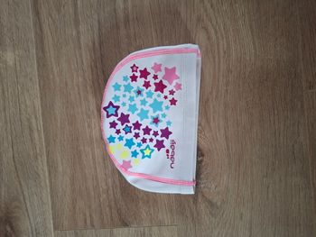 Bonnet de bain/piscine blanc/rose fille Nabaiji/Decathlon Taille unique enfant