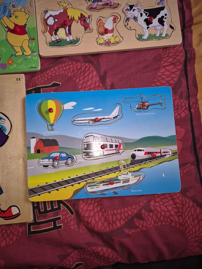 Lot de 6 puzzles en bois enfant - photo numéro 4