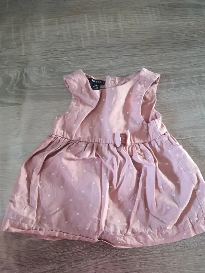 Robe rose à pois 1 mois Kiabi