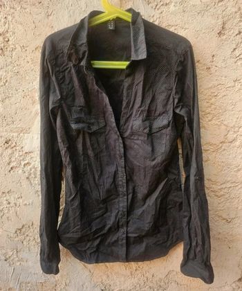 Chemise noir à poids manche longue