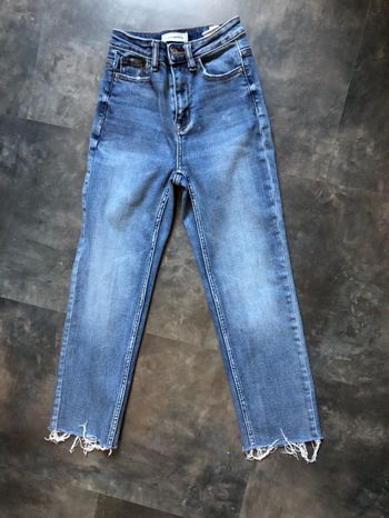 Jeans bleu bien strech taille haute 32 Pimkie