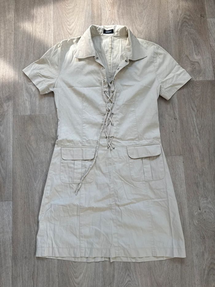 Robe saharienne KOOKAÏ en coton beige – Taille 38/40 très bon état