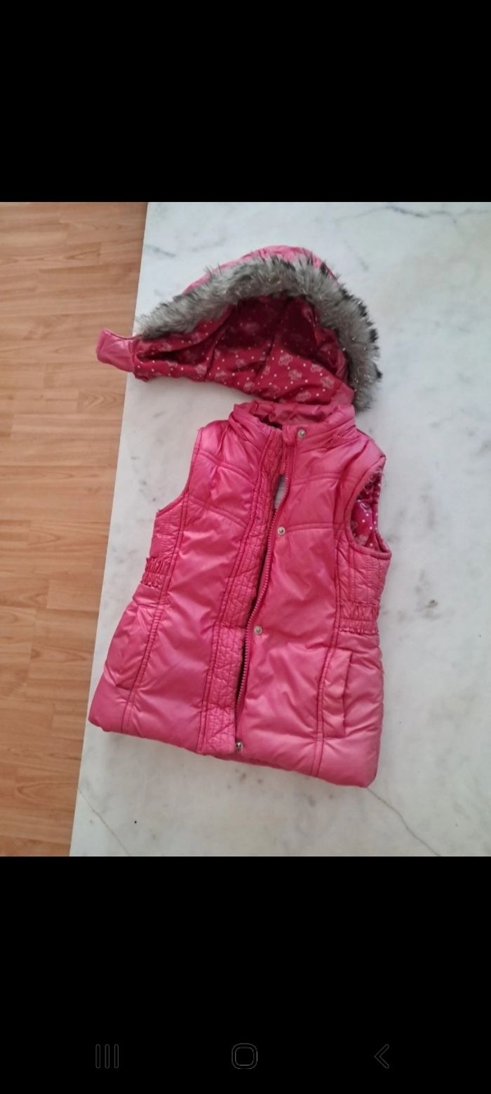 Doudoune rose sans manche 4 ans orchestra