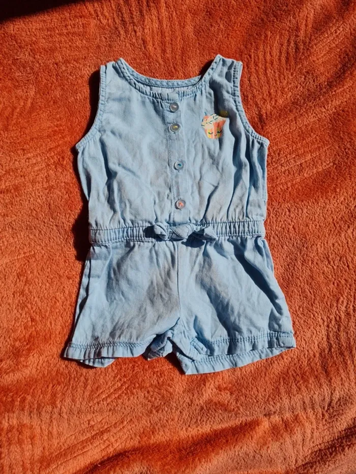 Combishort glace bleu ciel in extenso 62 cm