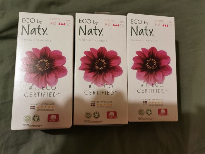 Lot 3 boîtes tampons super avec applicateur Naty