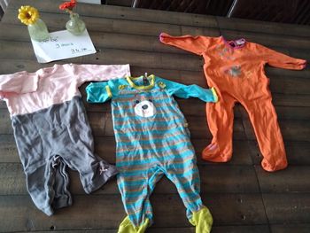 Lot de 3 pyjamas d'été léger 9 mois 74 cm
