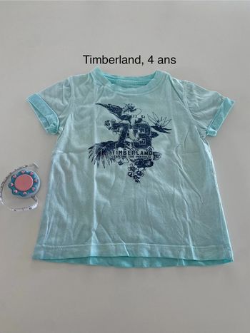Tee shirt bleu Timberland 4 ans