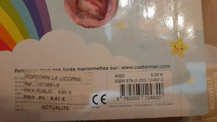 Livre marionette pour bébé Pop Corn la licorne - photo numéro 10