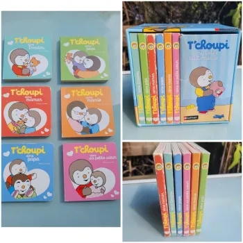 Coffret T'choupi 🩷 Ma petite Bibliothèque 🩵 6 petits livres pour dire Je t'aime