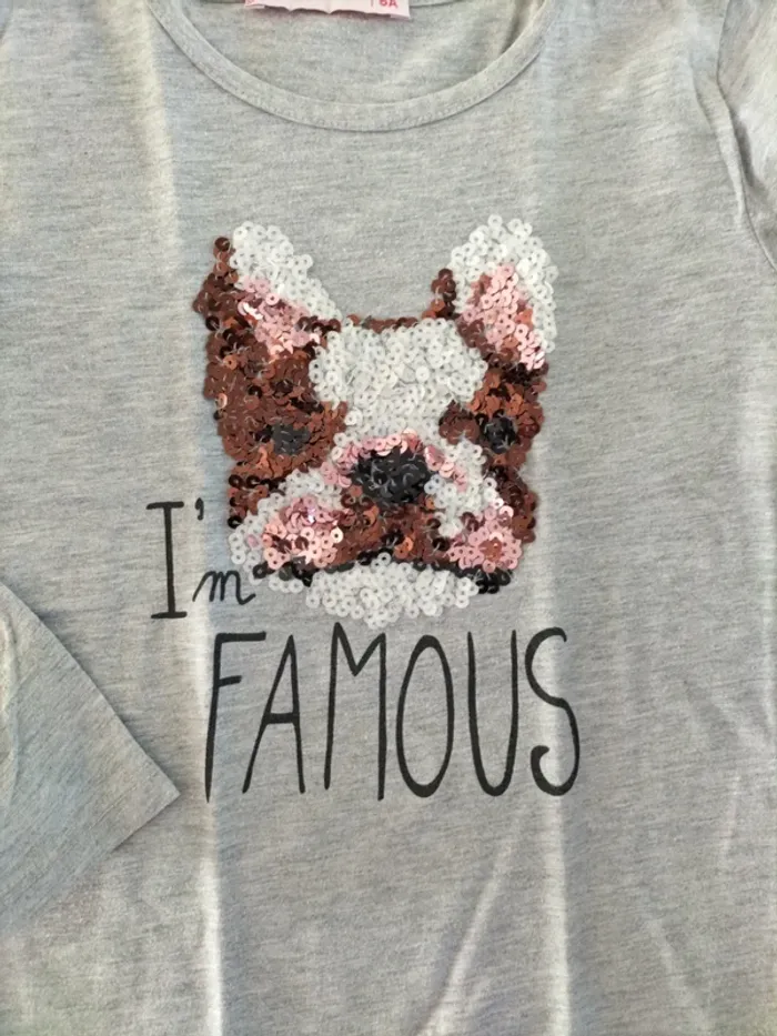 T-shirt manche longue bouledogue - photo numéro 2