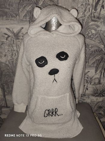 Sweat pilou pilou ours blanc 🐻 14 ans  La Halle – TBE