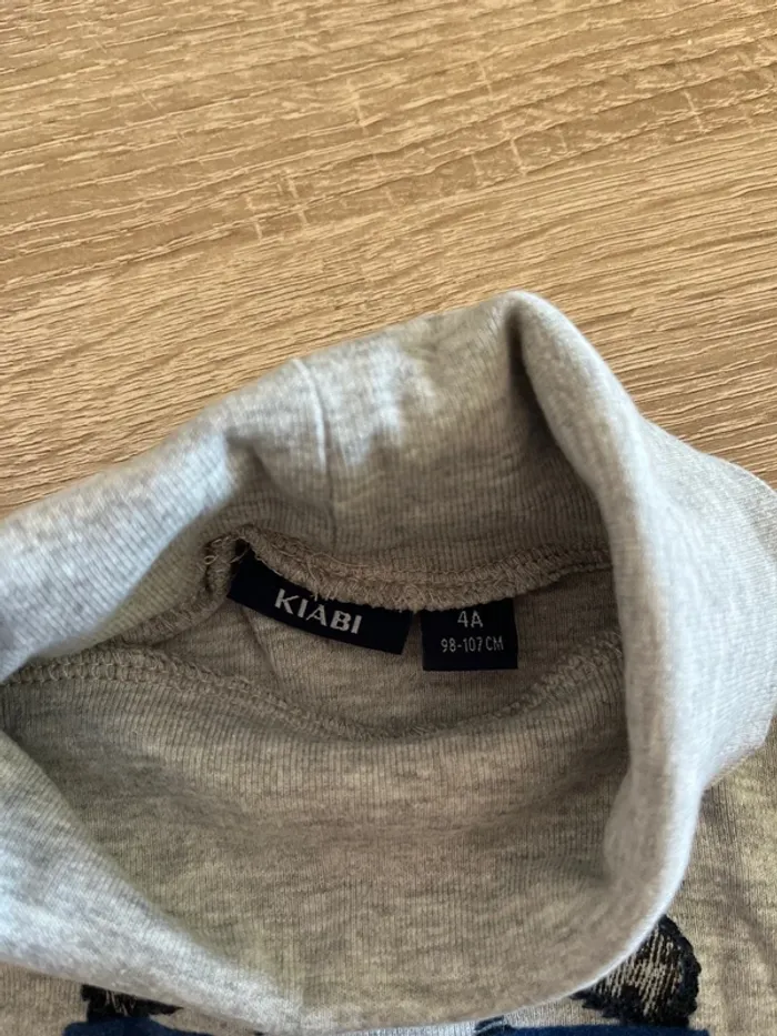 T-shirt col roulé gris - photo numéro 2