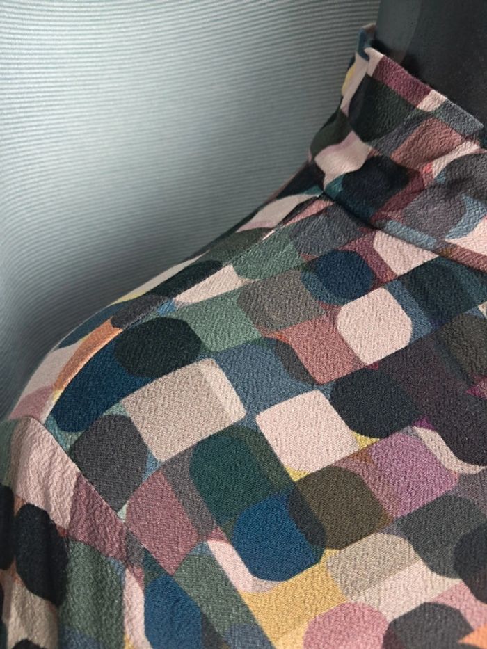 Cop copine haut blouse motifs vintage T.36 en tbe - photo numéro 3