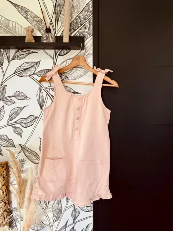 Taille 12 ans Combishort été fille TAO rose pale 🩷