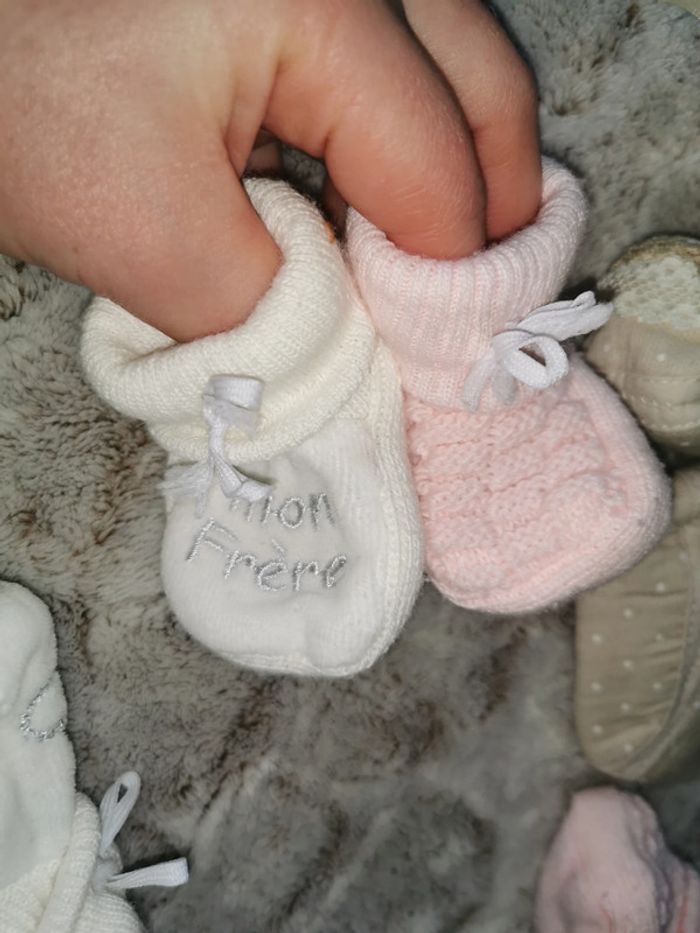Lot de 3 paires de chaussons bébé naissance - photo numéro 4
