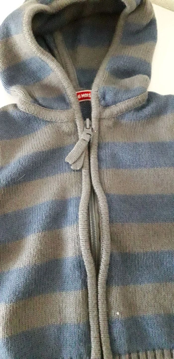Gilet zippé à capuche 6 mois - photo numéro 10