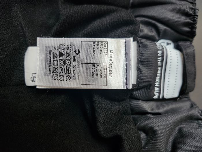 Pantalon de ski bebe enfant 3 ans wedze chaud et impermeable gris foncé - photo numéro 2