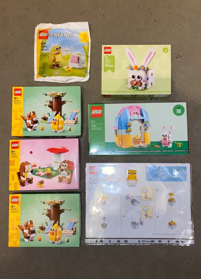 Lot Lego X7 30690 + 40709 + 40682 + 40764 + 40711 + Chick in Egg NEUF