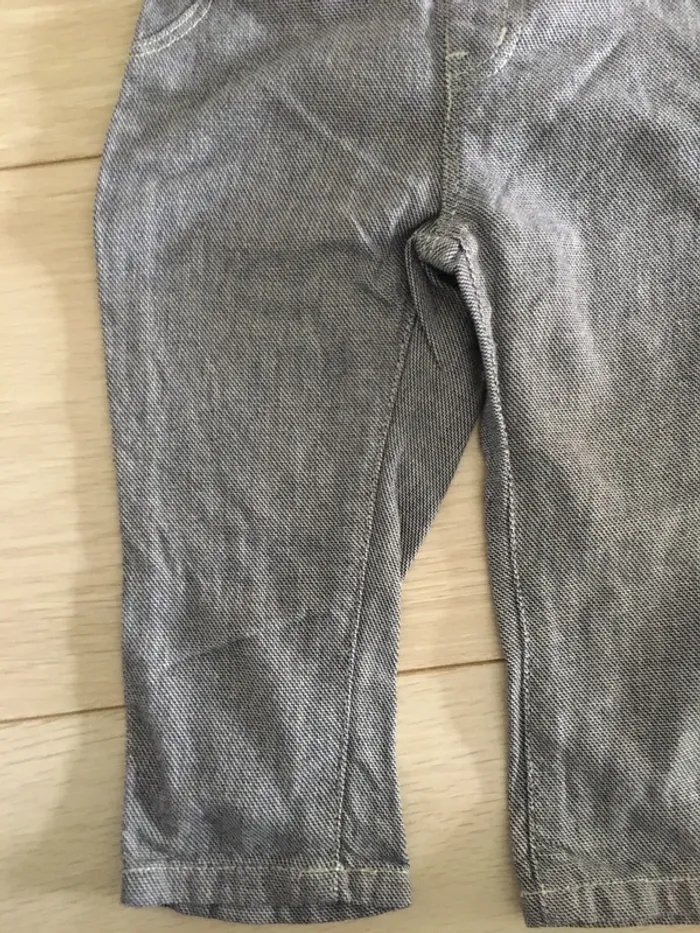 Ensemble pantalon à bretelles + pull 9 mois pat et ripaton - photo numéro 7