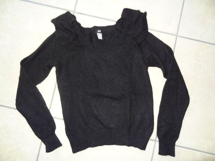 Pull noir H&M angora