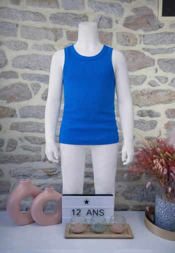 Débardeur bleu électrique Fille taille XXS 12 ans marque TAO 🦜