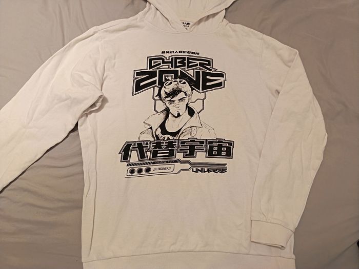 Sweat blanc capuche 16 ans - photo numéro 2